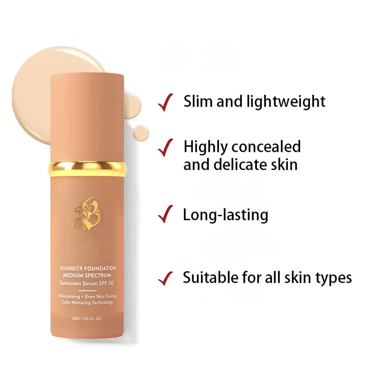 Final 3 Hours: 50% OFF🔥 4 In 1 Color Changing Foundation SPF 50