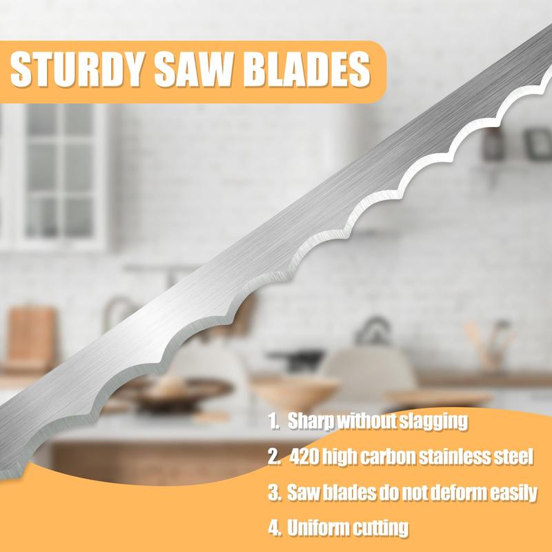 Wooden Top Stainless Steel Sawtooth Bag Slicer, Kitchen Cutting Utensil