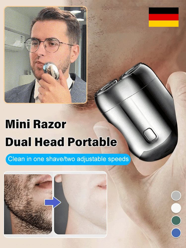 ⚡اشترِ ٢ واحصل على ١ مجانًا! ✨ماكينة حلاقة كهربائية صغيرة برأسين، مقاومة للماء، وشحن من النوع C