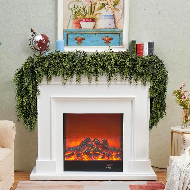 💥6 FT Artificial Cypress Rattan – Real Touch Winter Greenery