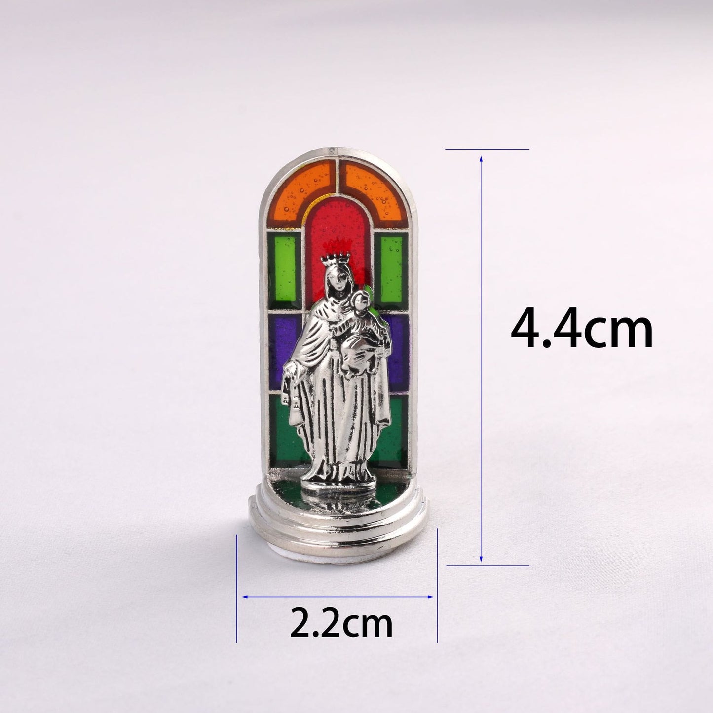 ✝️ Stained Glass Style Catholic Saint Statue – Divine Grace Desktop Decor