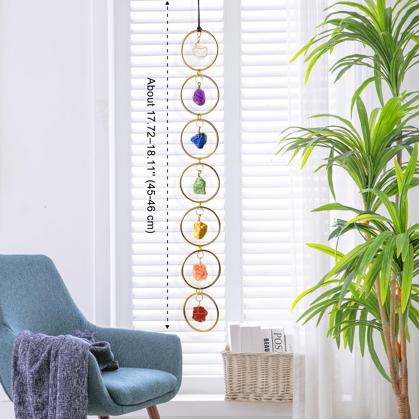 💎 Raw Crystal 7 Chakra Gemstone Wall Decor