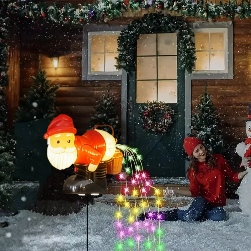 Santa's Funny Solar Lights