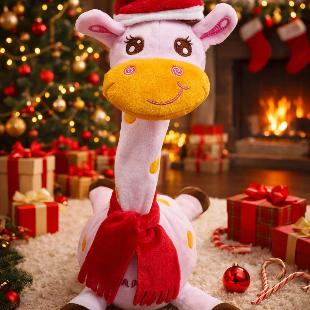 🎄Christmas Hot Sale⚡ 50K+ SOLD! Almost Gone-💥🎉 Best-Selling Musical Giraffe Toy – Sings, Dances & Repeats What You Say! 🦒🎵🗣️