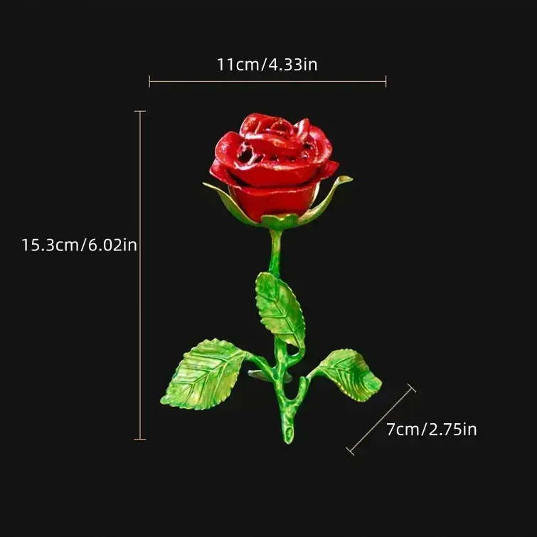 🌹 Vintage Antique Rose-Scented Incense Burner 🧘