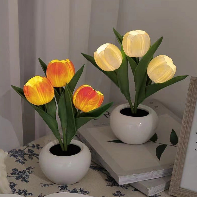 Tulip Lamp LED Simulation Tulip Night Light Decoration