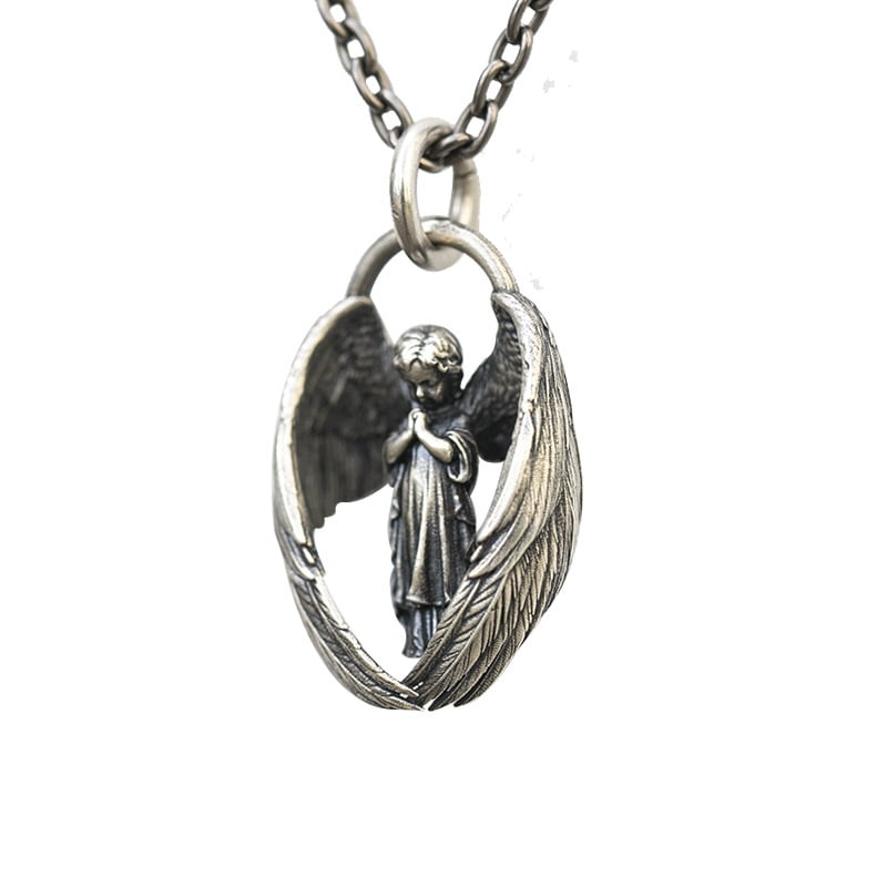 Praying Angel Pendant Necklace - You are my angel