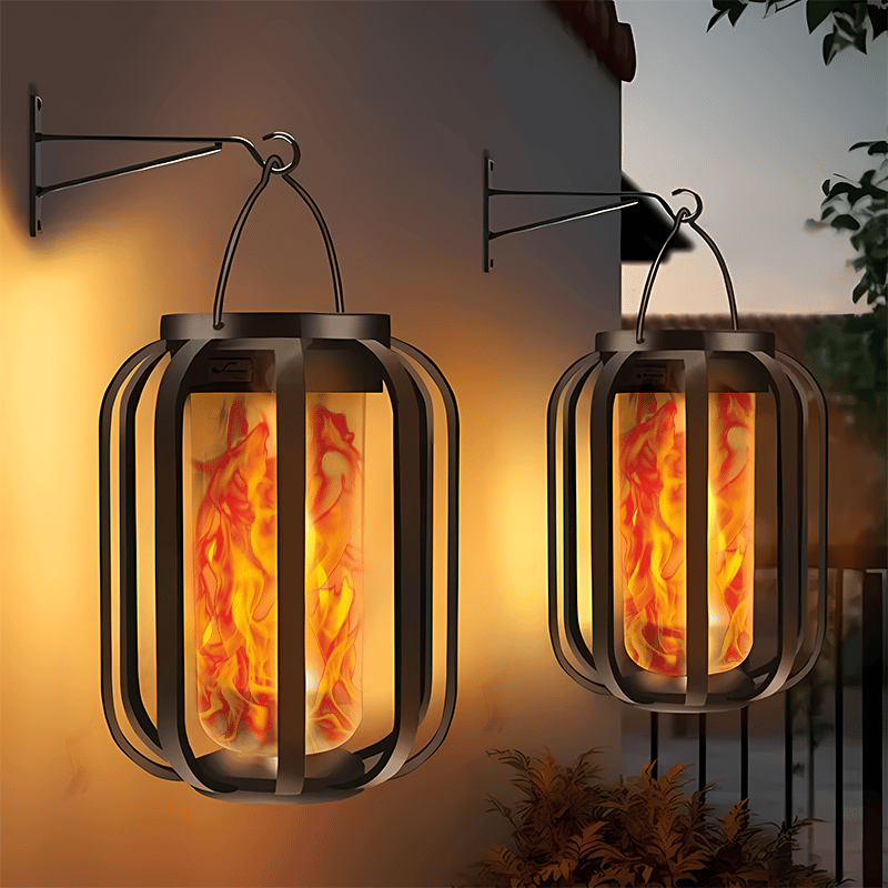 🔥Upgraded Flickering Flame Solar Lantern