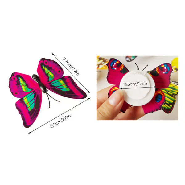 🦋 3D Colorful Butterfly LED Night Light – Creative Stick-On Wall Decor