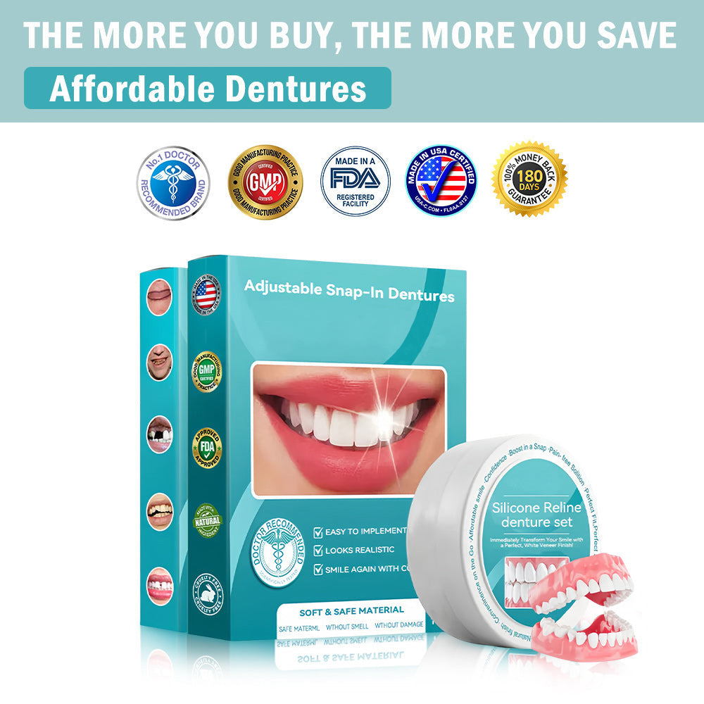🦷 Silicone Reline Denture Set (⏰Limited Time 80% Off - Last 30 Minutes ⏰)