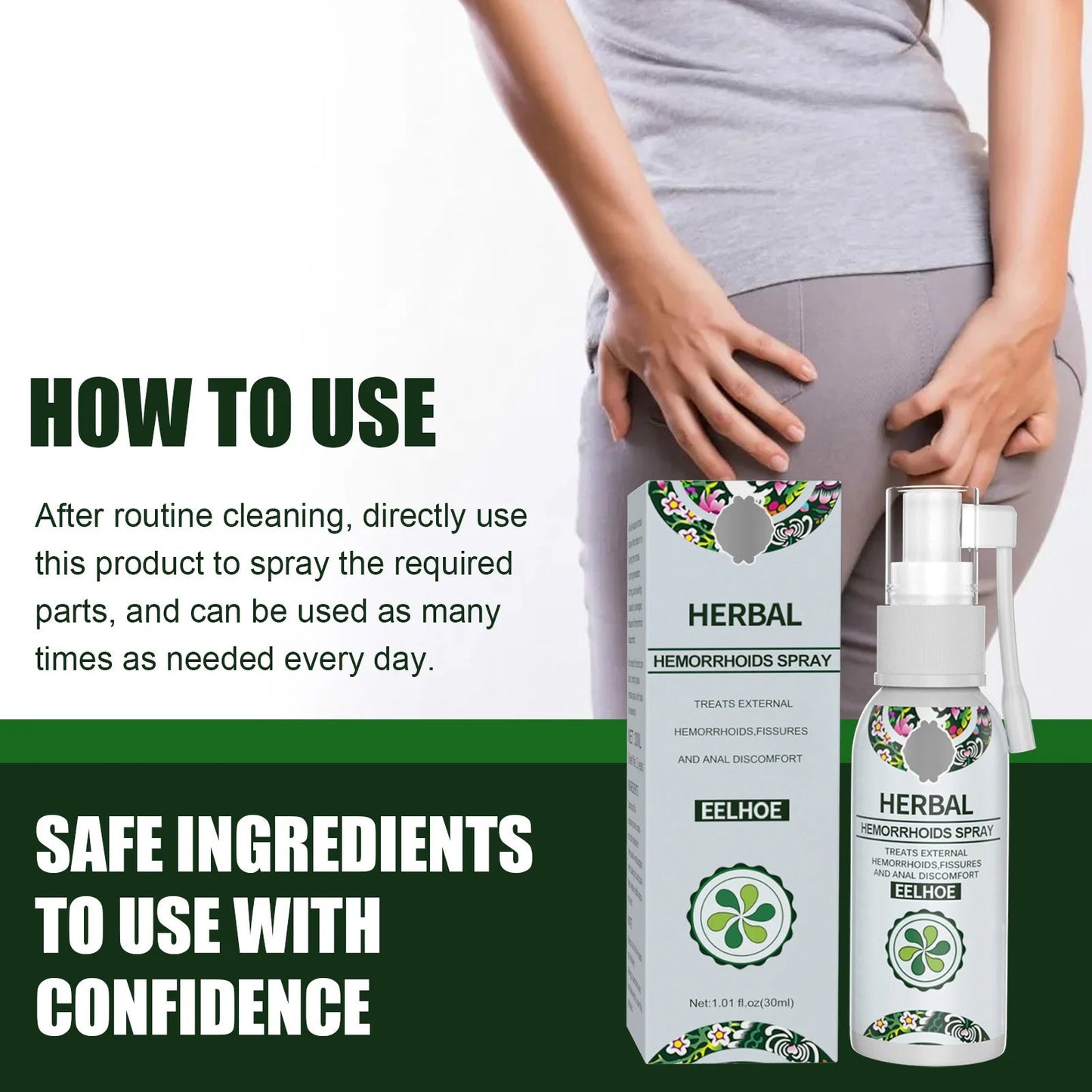 💥Herbal Hemorrhoids Spray - Permanent Removal & No Recurrence