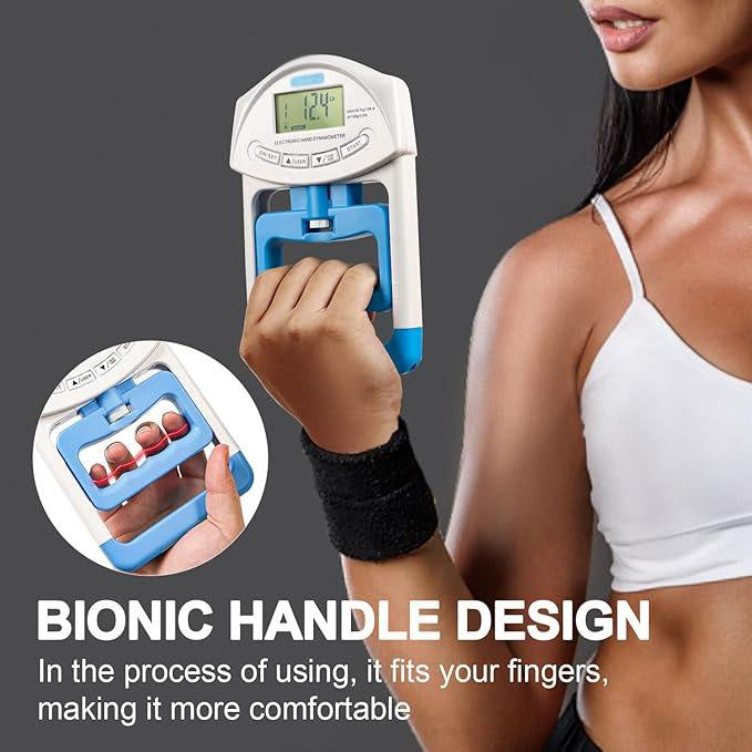 Hand Dynamometer Grip Strength Tester – 198 lbs/90 kg Digital Hand Strength Trainer