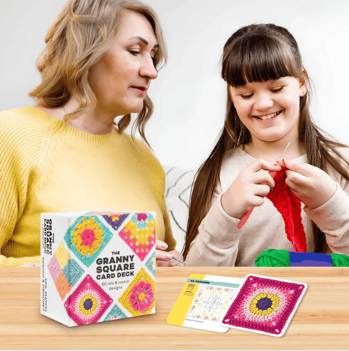 🧶✨The Granny Square Card Deck – 50 Crochet Patterns