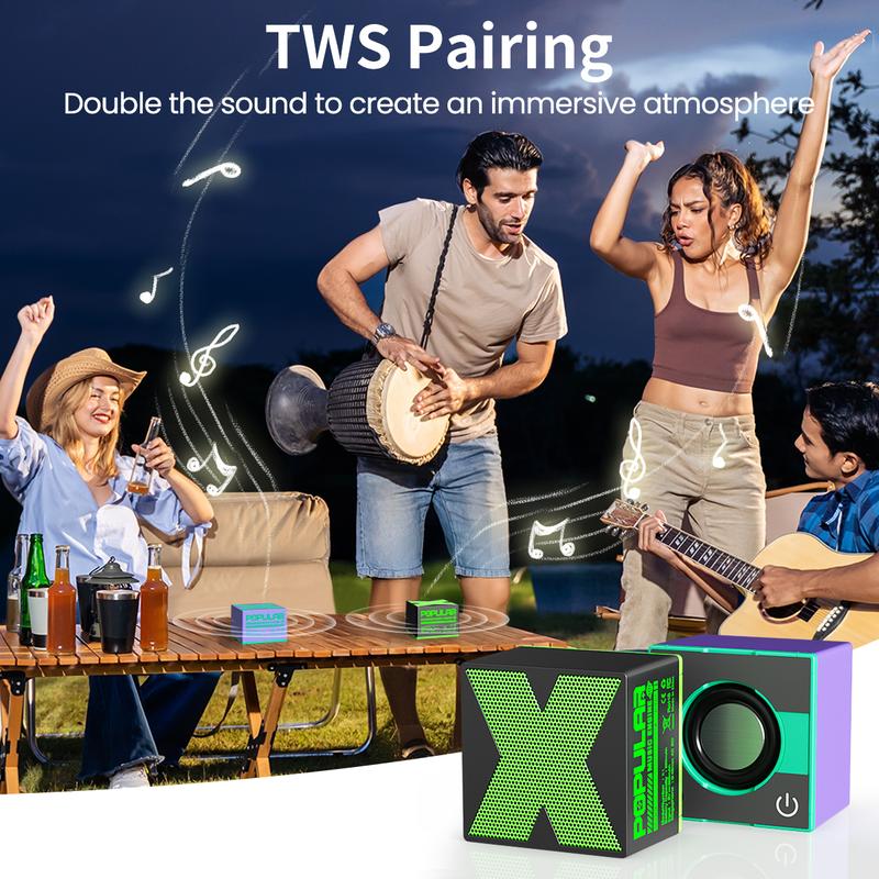 Mini Wireless Audio Speakers with TWS Pairing