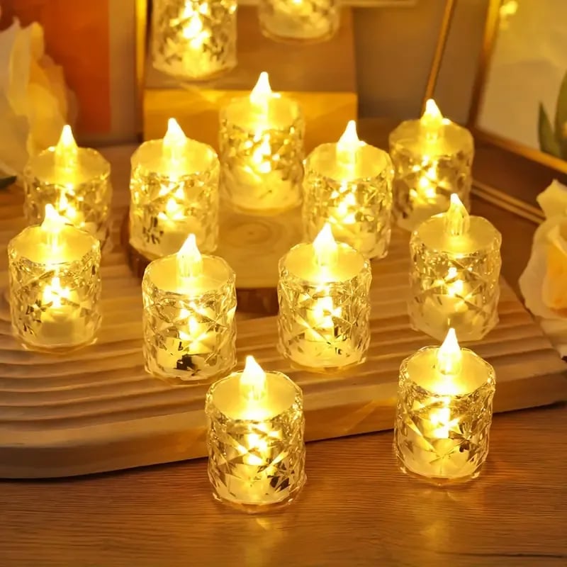 Flammenloses Kristallkerzenlicht