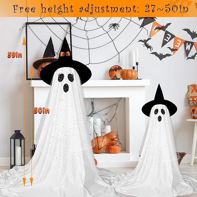 🔥2025 New Flash Upgrade 🌠 - 65" Giant Glittering Ghost 👻✨