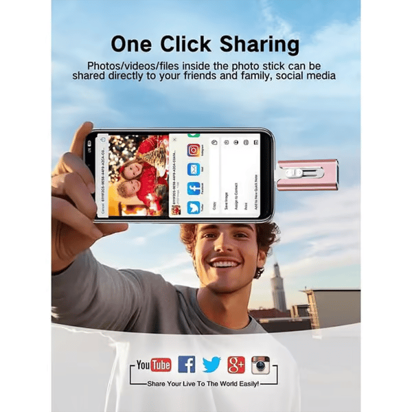 ⚡4 in 1 Flash Drive, Portable High Speed USB 3.0 Memory Storage【Multi-Port USB Drive】