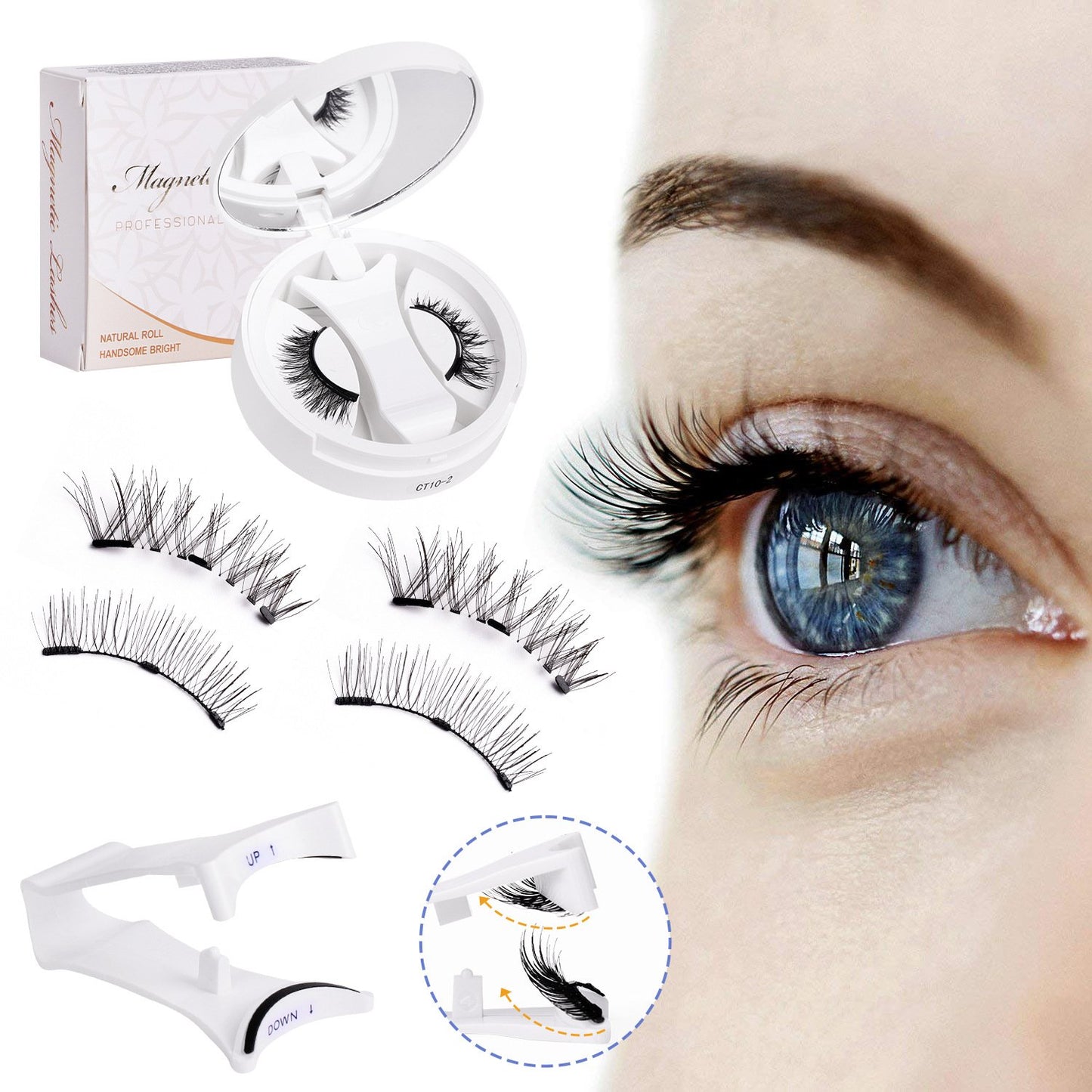 💖Summer Hot Sale-- Soft Magnetic Eyelashes All-in-One Box, Reusable