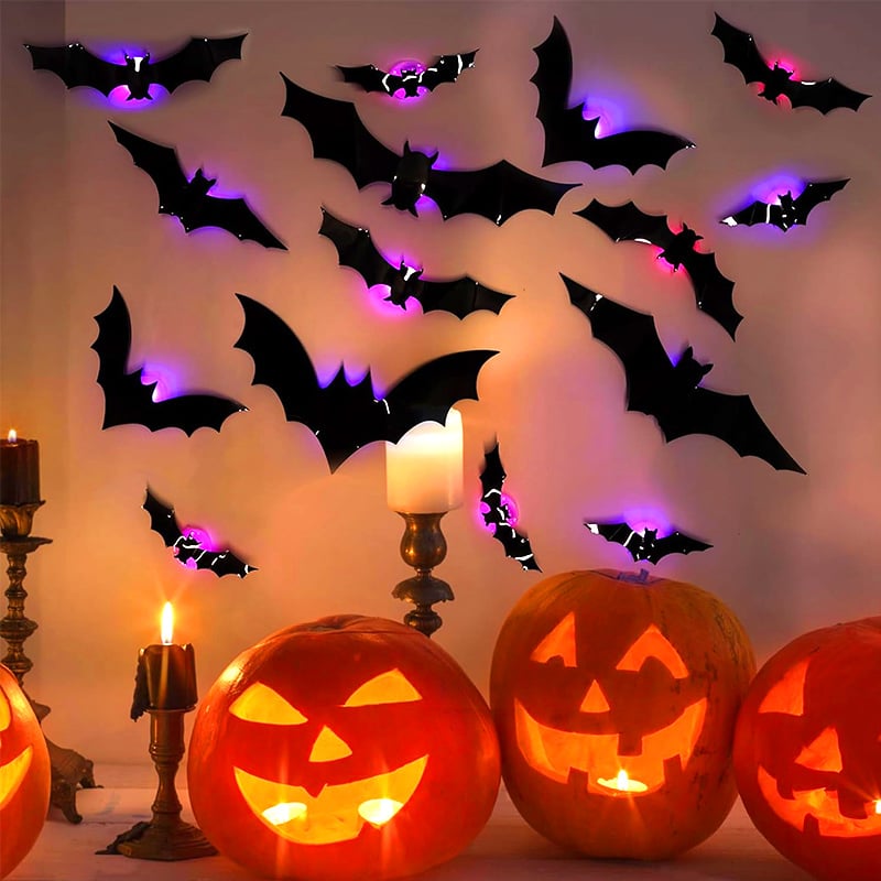 ๐๐ฆ Halloween 3D Lighted Bats