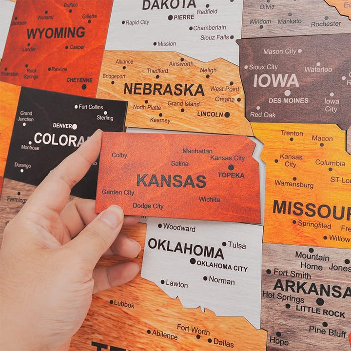 The United States Map Puzzle Full Packed