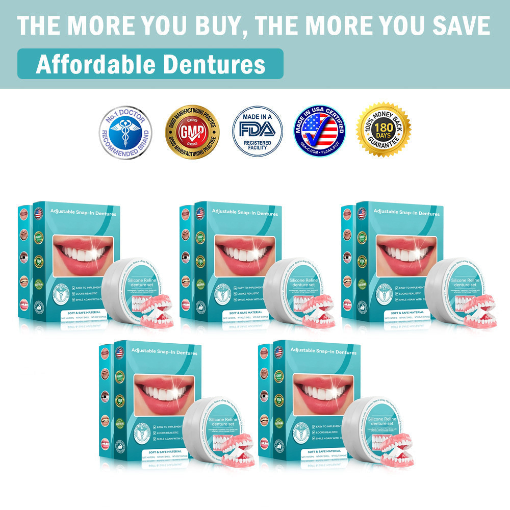 🦷 Silicone Reline Denture Set (⏰Limited Time 80% Off - Last 30 Minutes ⏰)