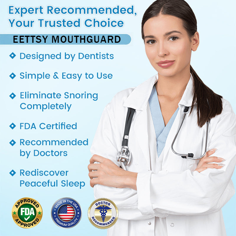 🌙 SILENT NIGHTS, STRONG TEETH! 🦷 Anti-Snoring Guard 🔵✨