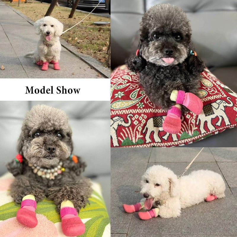 🐶🌧️ Premium Waterproof Knit Dog Boots – Anti-Slip Paw Protection for Indoor & Outdoor Adventures