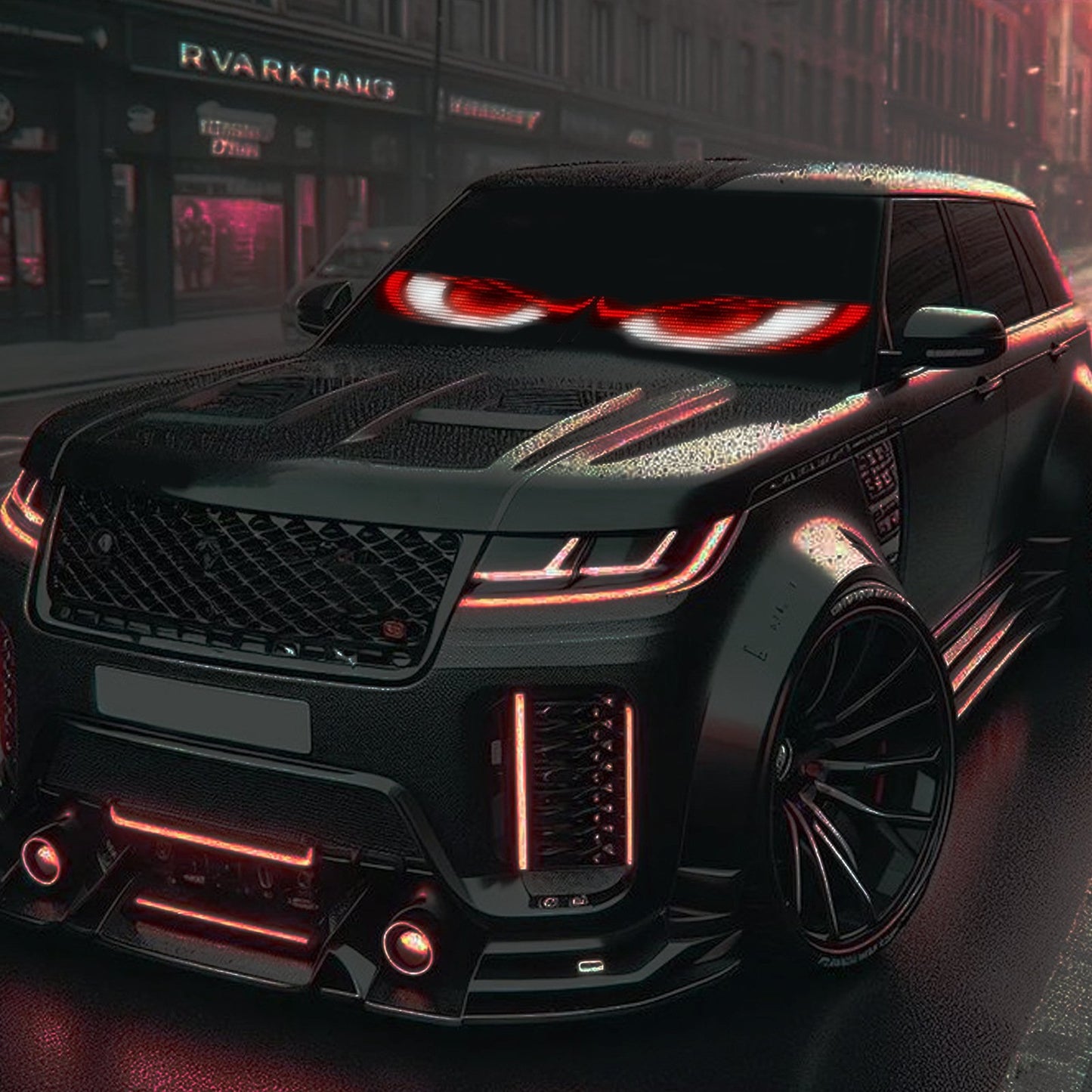 😈 Halloween Spooktacular Deal Alert! 🎃 Devil Eyes LED Sign: App - Controlled, Animated for Car/Truck Windshields