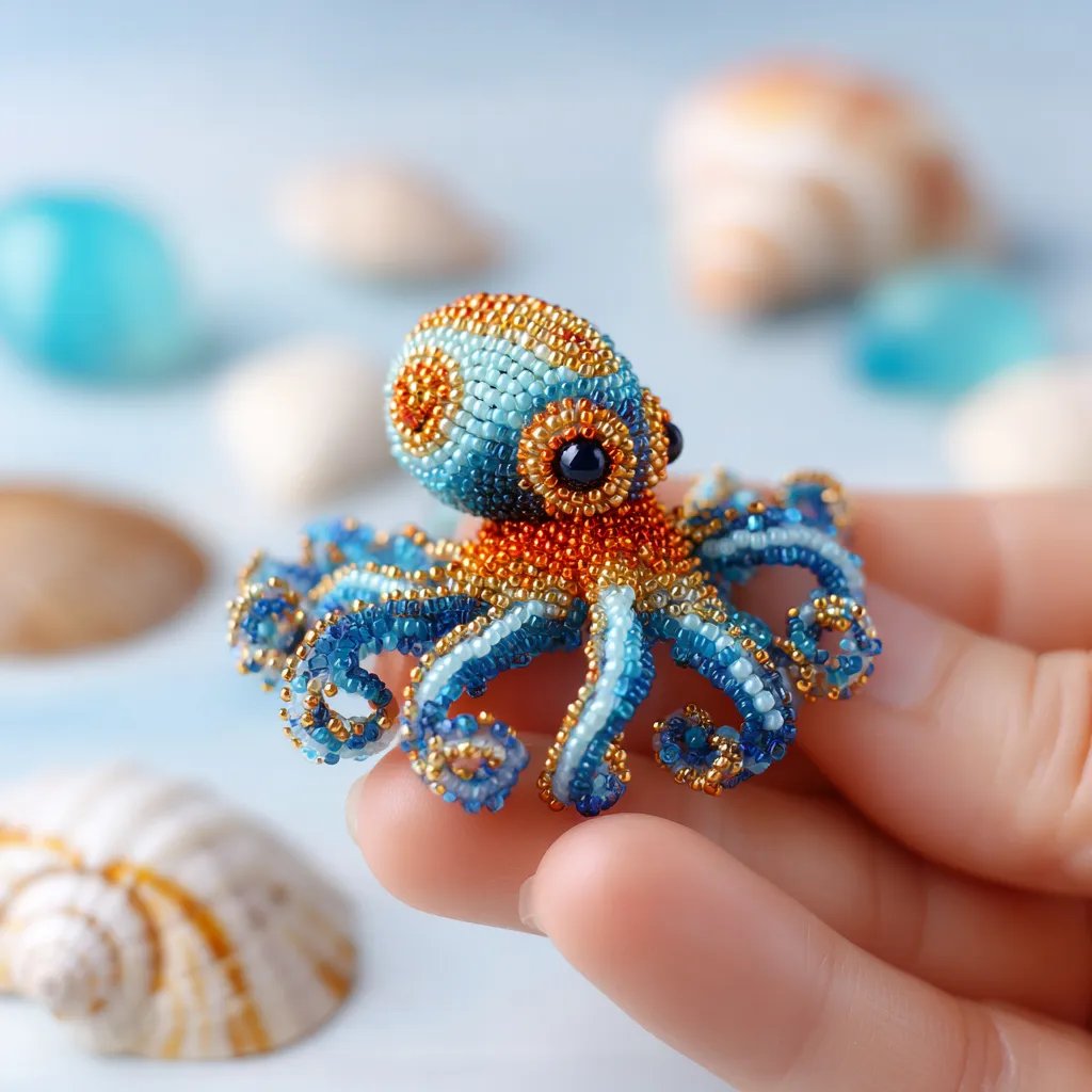 Oktopus Perlenstickerei-Set