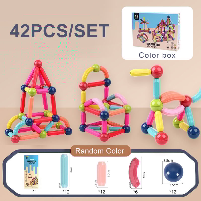🔥Magnetic Balls and Rods Set Educational Magnet Building Blocks