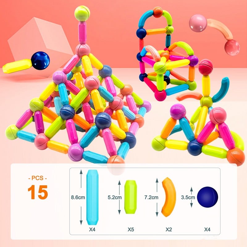 🔥Magnetic Balls and Rods Set Educational Magnet Building Blocks