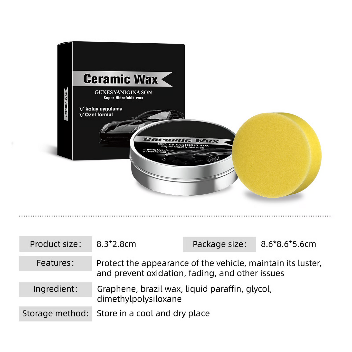 🔥🚗 Ceramic Additive Wax Cream Polish