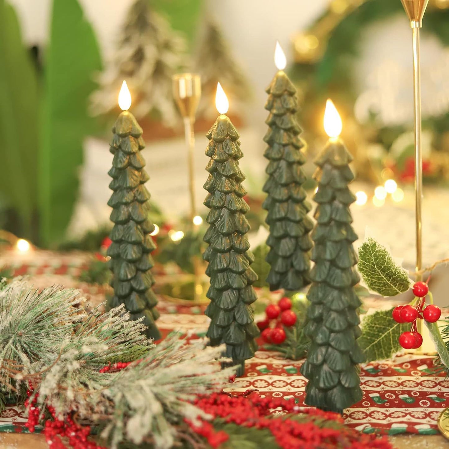 🔥 Early Christmas Sale 49% OFF 🌲Christmas Tree Flameless Taper Candle Lights with Remote Control