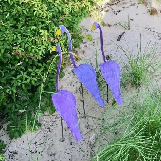 Swirl Bird Garden Art Decoration