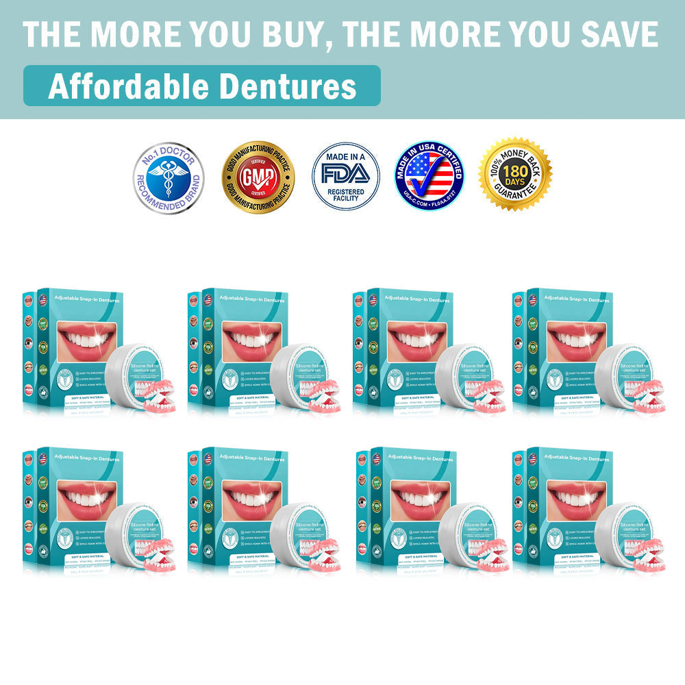 🦷 Silicone Reline Denture Set (⏰Limited Time 80% Off - Last 30 Minutes ⏰)