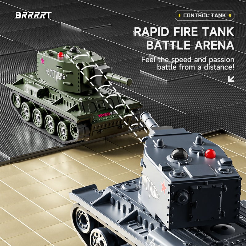 🎁Hot Sale 49% Off -Mini RC Battle Tank with Infrared Combat & Rotating Turret