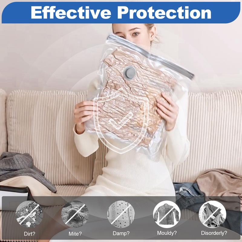 ✨🔥9 Pack Lightweight Travel Bags with USB Electric Pump | Compact Vacuum Storage Bags for Clothes | Space Saver Compression Bags for Travel
