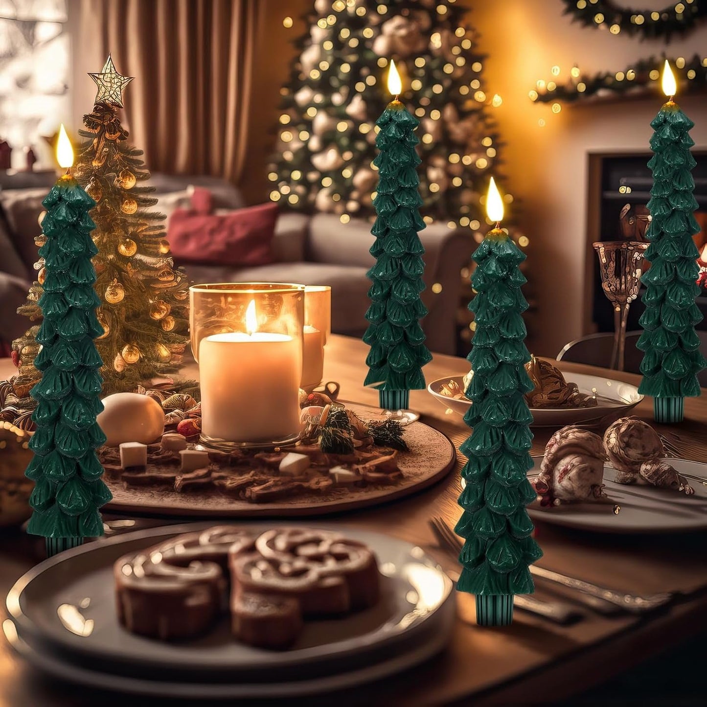 🔥 Early Christmas Sale 49% OFF 🌲Christmas Tree Flameless Taper Candle Lights with Remote Control