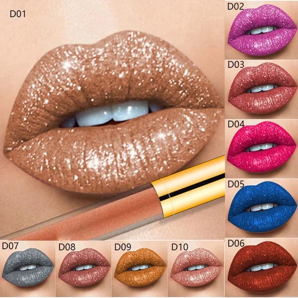 🔥Metallischer flüssiger Diamant-Glitzer-Lippenstift