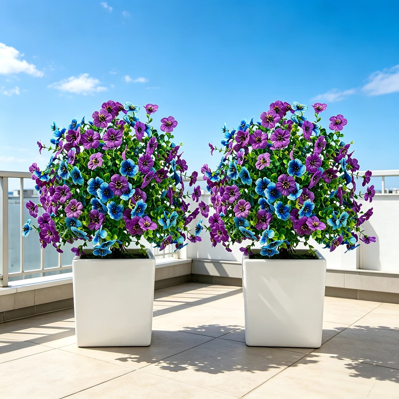 🔥 Best Seller🌸 🌿 UV-Resistant & Waterproof Artificial Daisy & Eucalyptus Stakes – Indoor & Outdoor Floral Decor