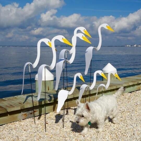 Swirl Bird Garden Art Decoration