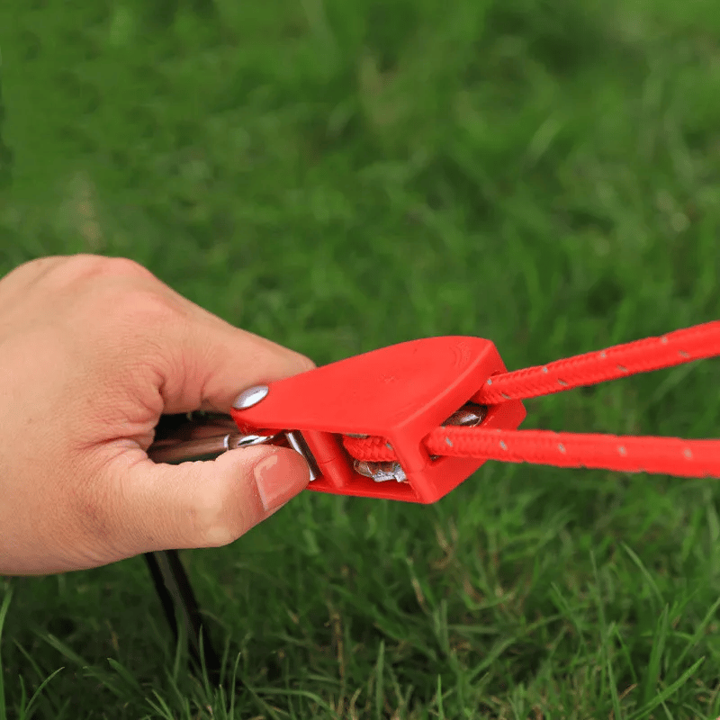 š„Outdoor Windproof RopeCamping Wind Rope Pulley Tie Down Strap with Carabiner, 4M Durable Nylon Ropeš„