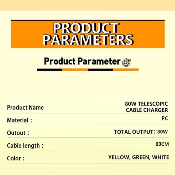 🔥3 in 1 GaN Charger,Scalable 80W MAX fast charger module with Type-C cable and 1 USB ports