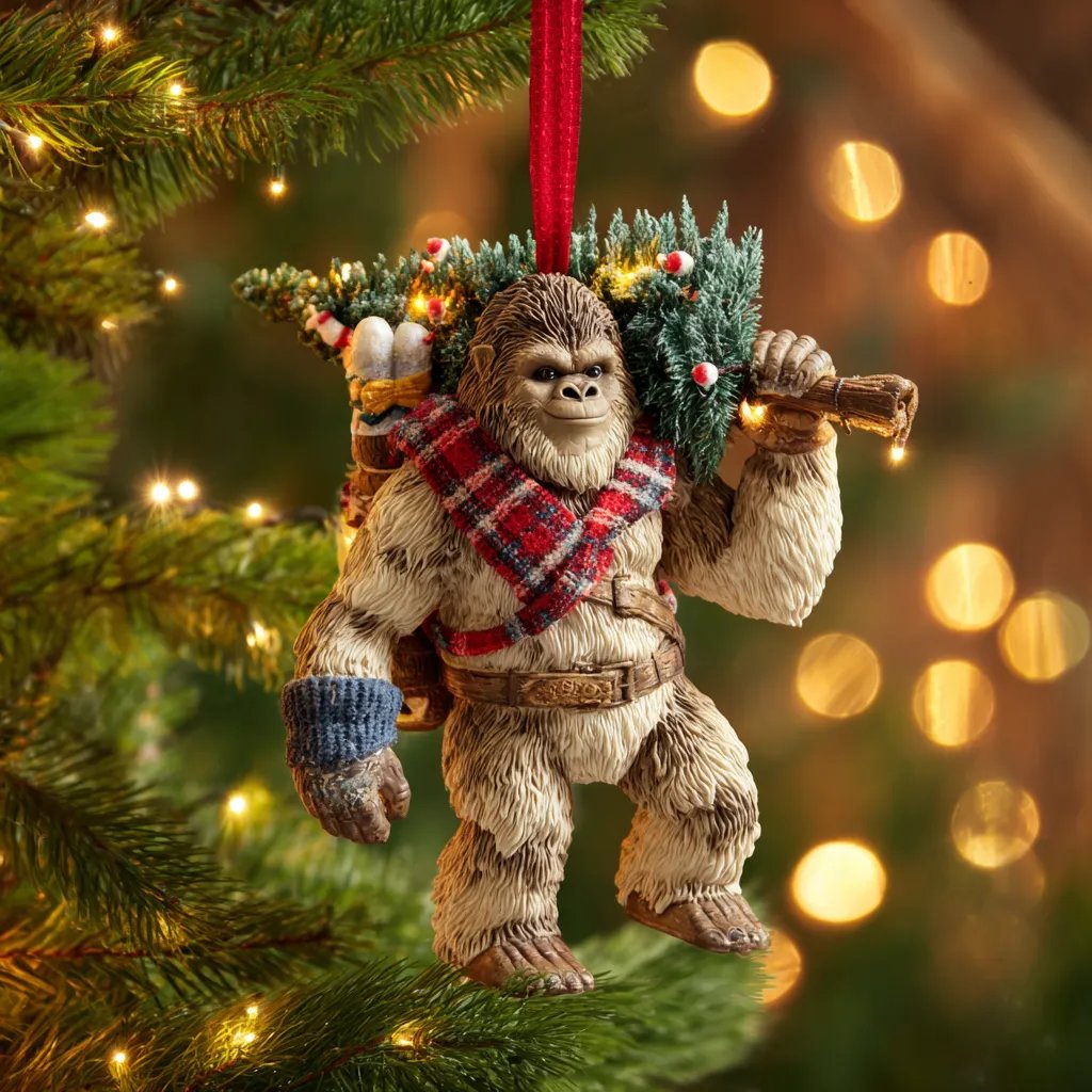 🎄👣Last Day 49% OFF - 2026 Wildlife Wonders CollectionTM Bigfoot Ornament(3D)🌟