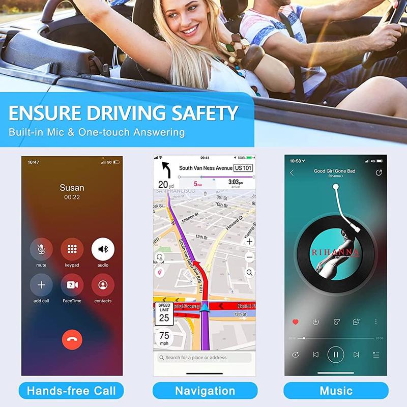 Bluetooth Compatible Audio Wireless FM Transmitter Car Stereo Receiver