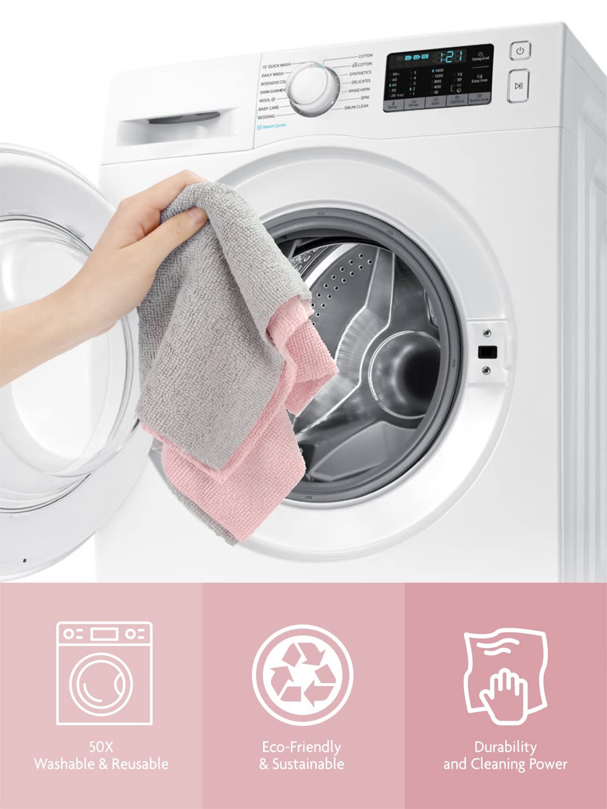 ♻️ Reusable Microfiber Paper Towels Roll