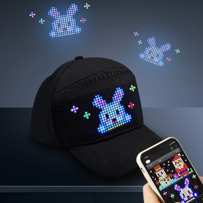 Customizable Gif Picture Text Removable Led Display Scroll Cap