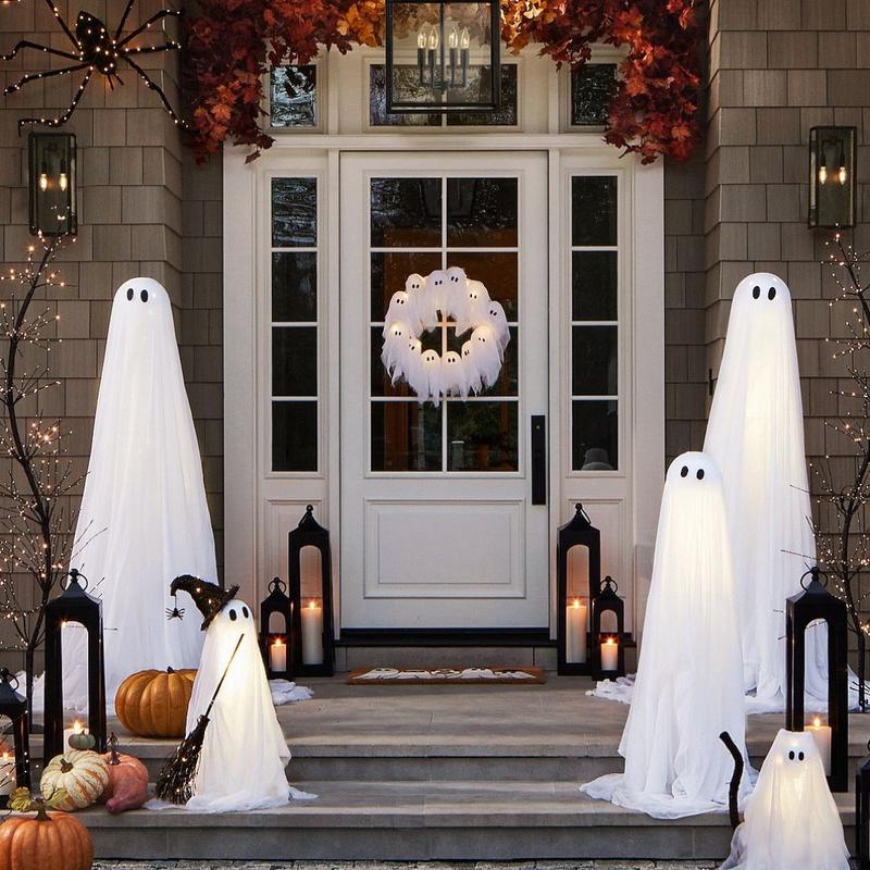 👻Halloween Glowing Ghost Wreath