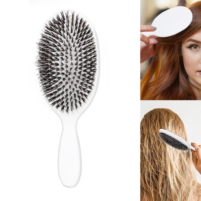 🔥Boar Bristle Paddle Brush for Smoother, Stronger & Shinier Hair