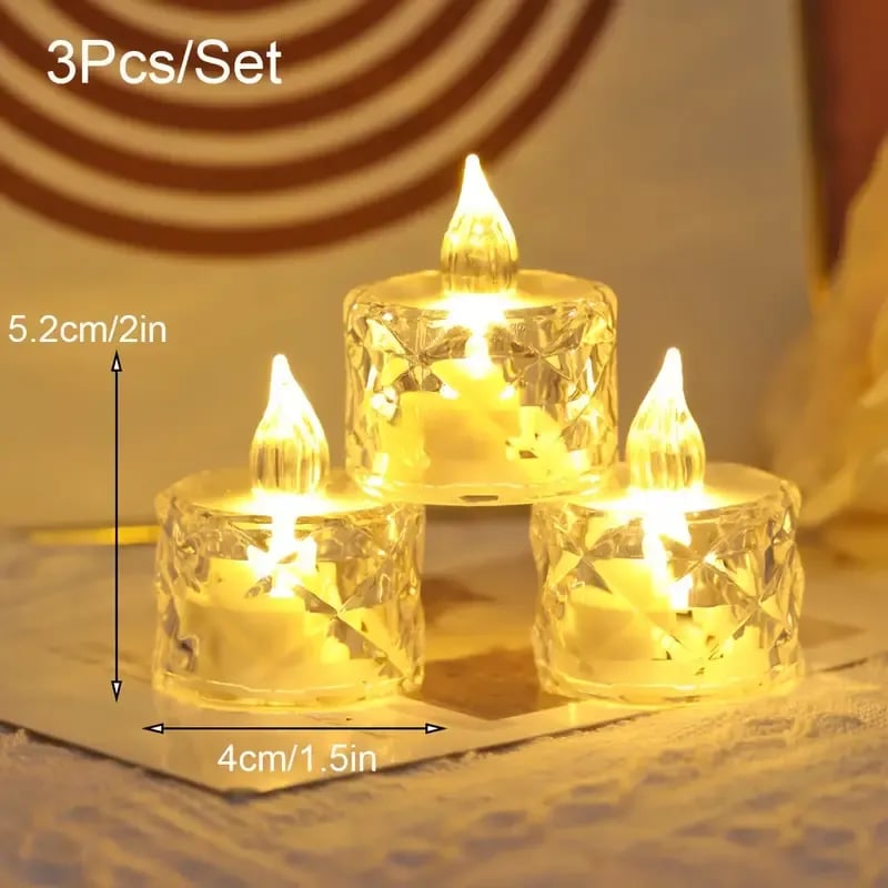 Flammenloses Kristallkerzenlicht